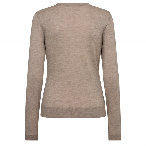 Ivy Copenhagen Essex LS O-Neck Strik, Beige 